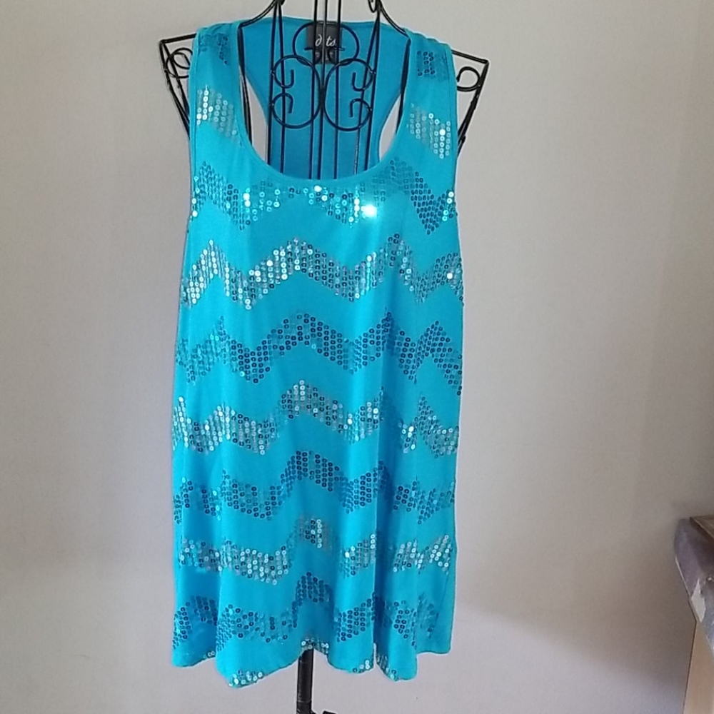 Sequinned Tank Top 1X